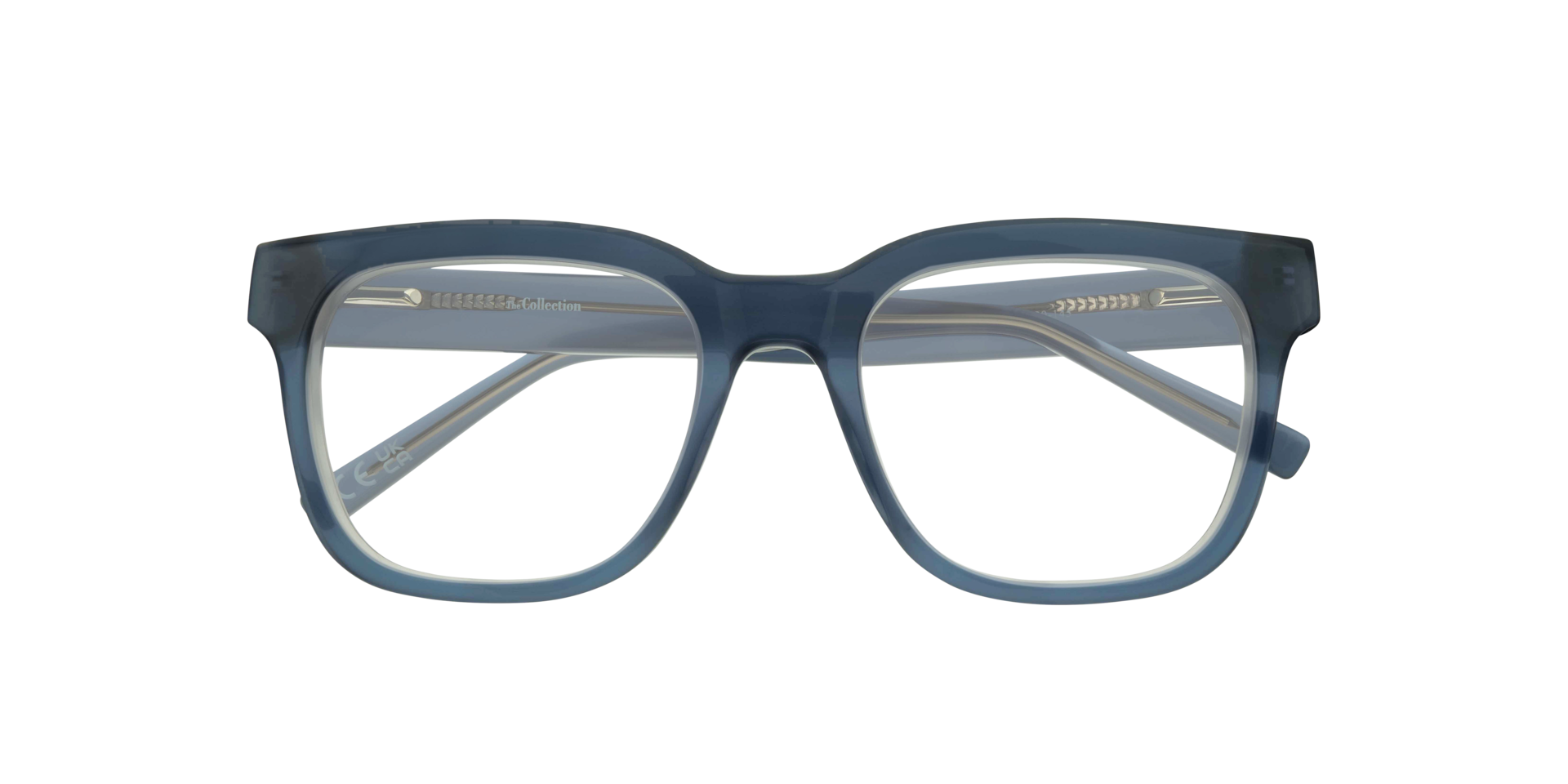 Kami Crystal Blue Grey AcetateEyeglass Frames for Glasses Direct, Closed View
