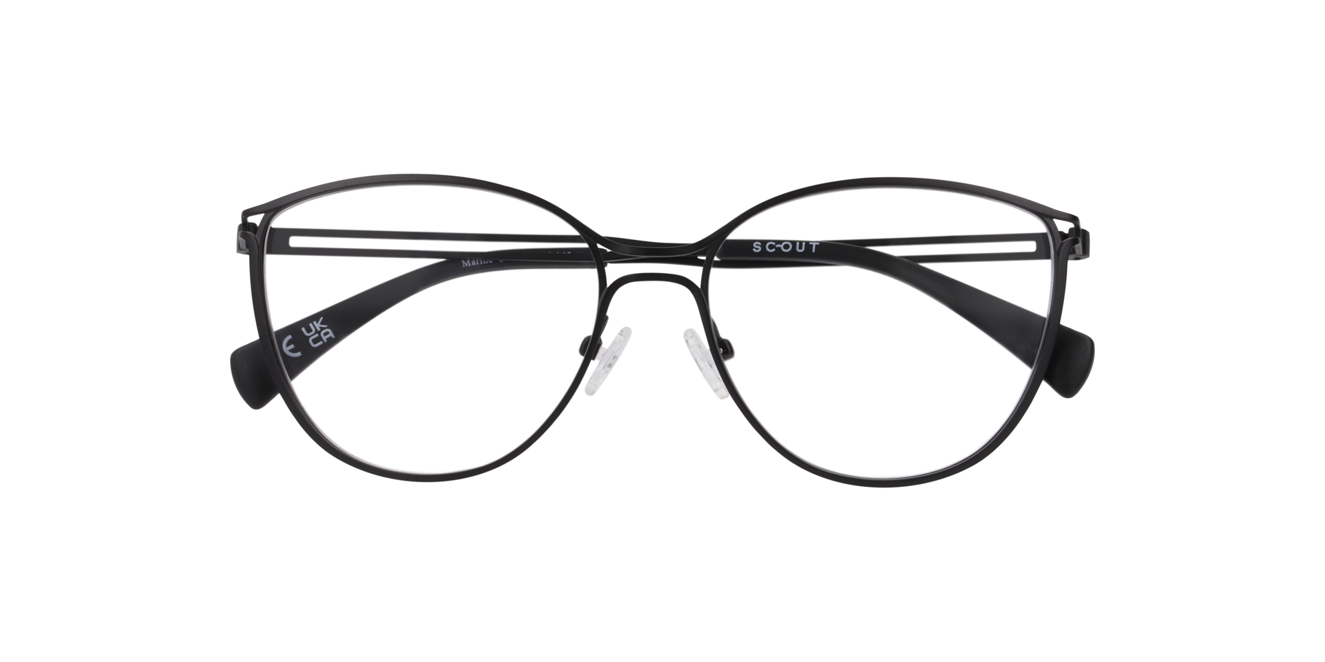 Marine Black MetalEyeglass Frames for Glasses Direct, Closed View