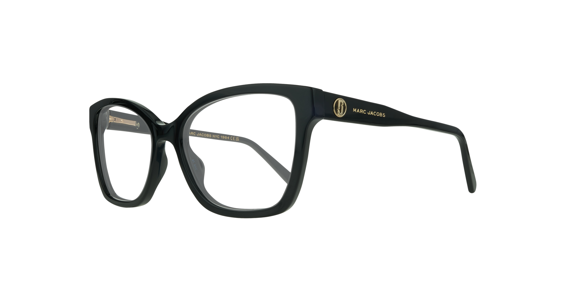 MARC 735 Black AcetateEyeglass Frames for Glasses Direct, Angle View