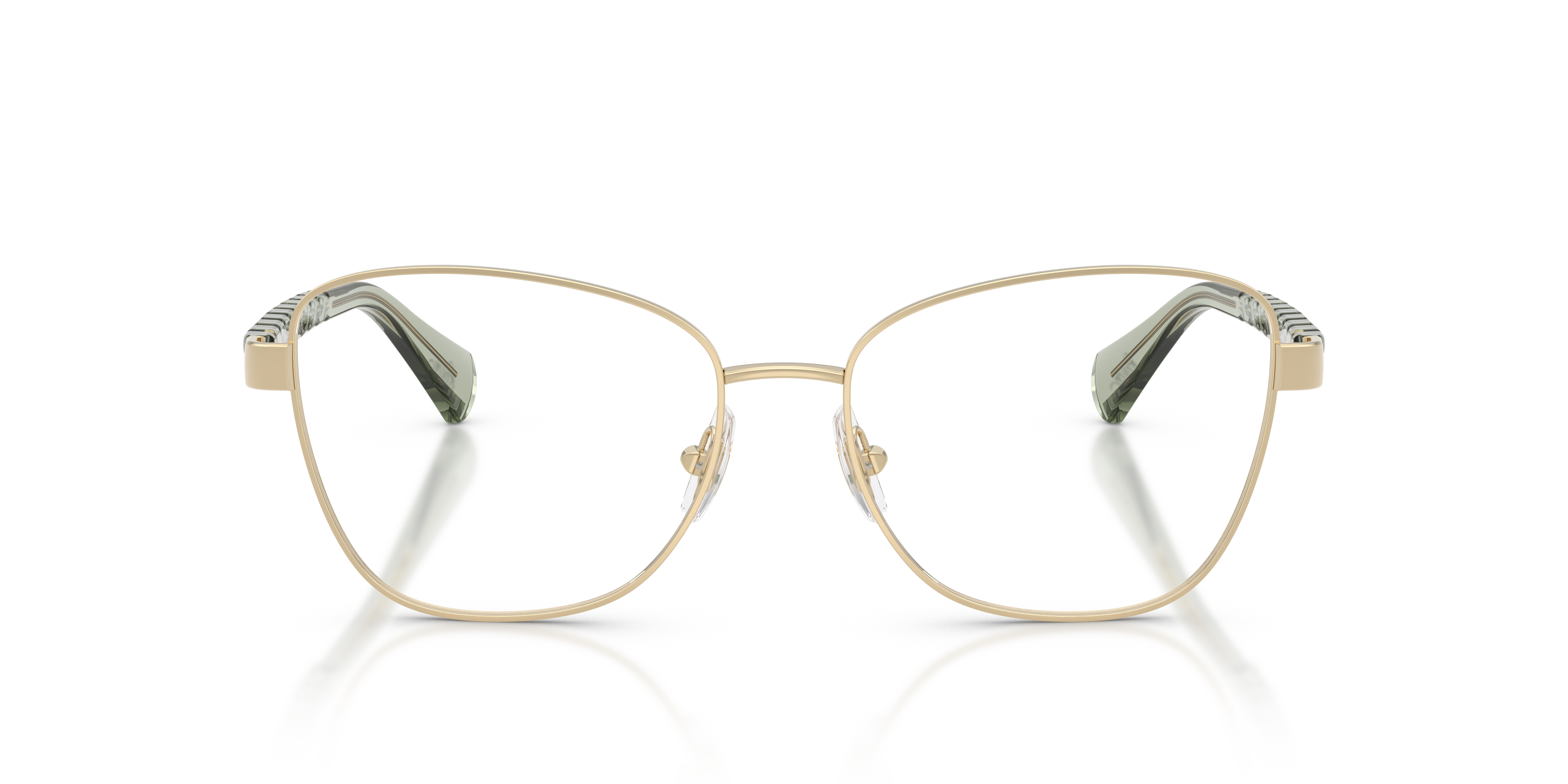 RA6064 Shiny Pale Gold MetalEyeglass Frames for Glasses Direct, Front View