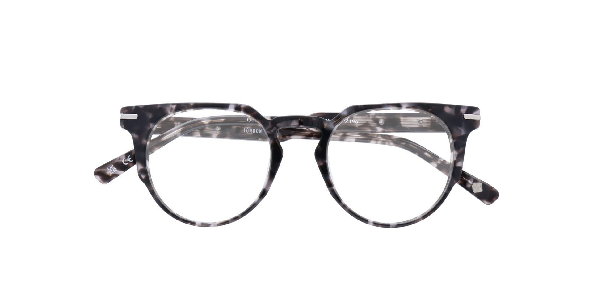 Goldhawk Grey Havana AcetateEyeglass Frames for Glasses Direct, Closed View