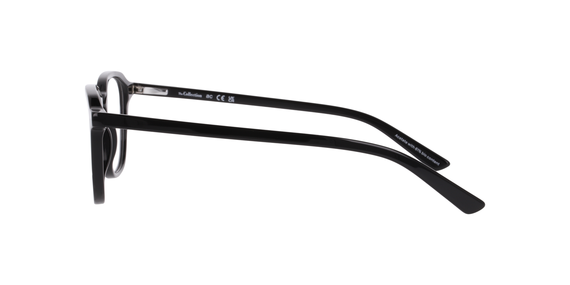 Nile Black AcetateEyeglass Frames for Glasses Direct, Side View