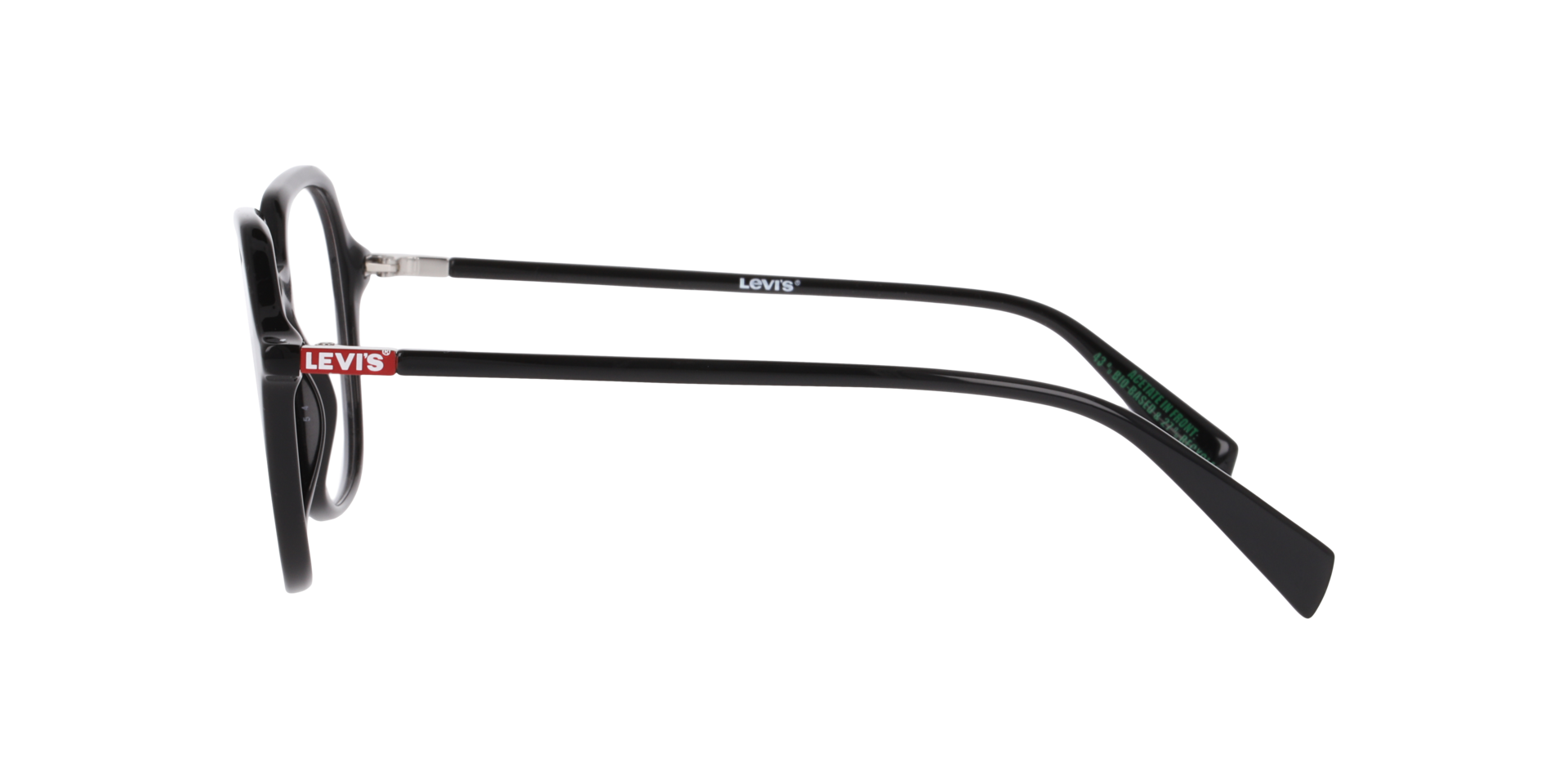 LV 1098 Black AcetateEyeglass Frames for Glasses Direct, Side View