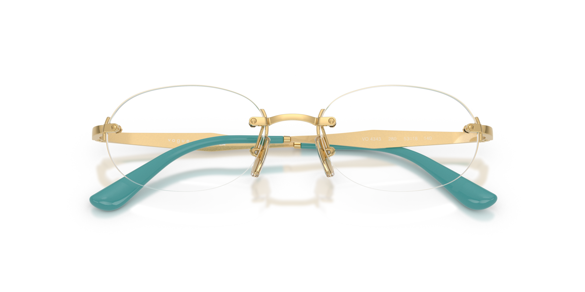 VO4343 Gold MetalEyeglass Frames for Glasses Direct, Closed View