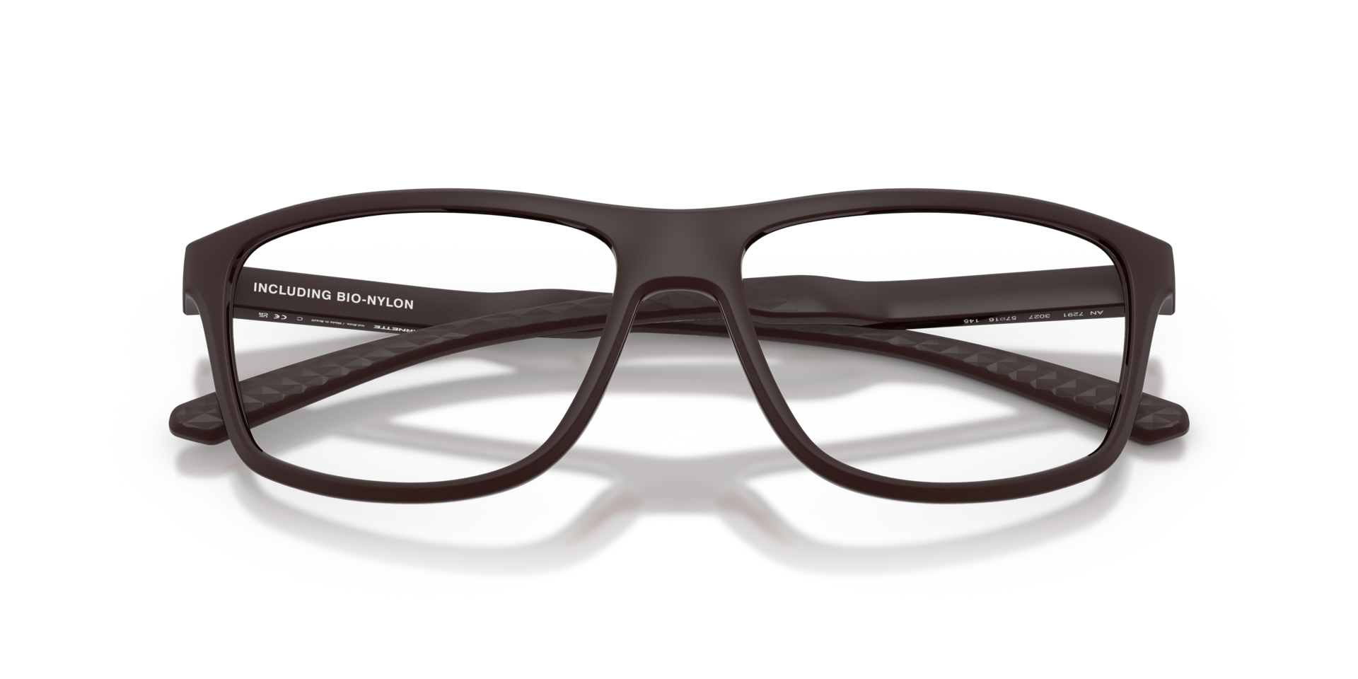 AN7291 Matte Chocolate PlasticEyeglass Frames for Glasses Direct, Closed View