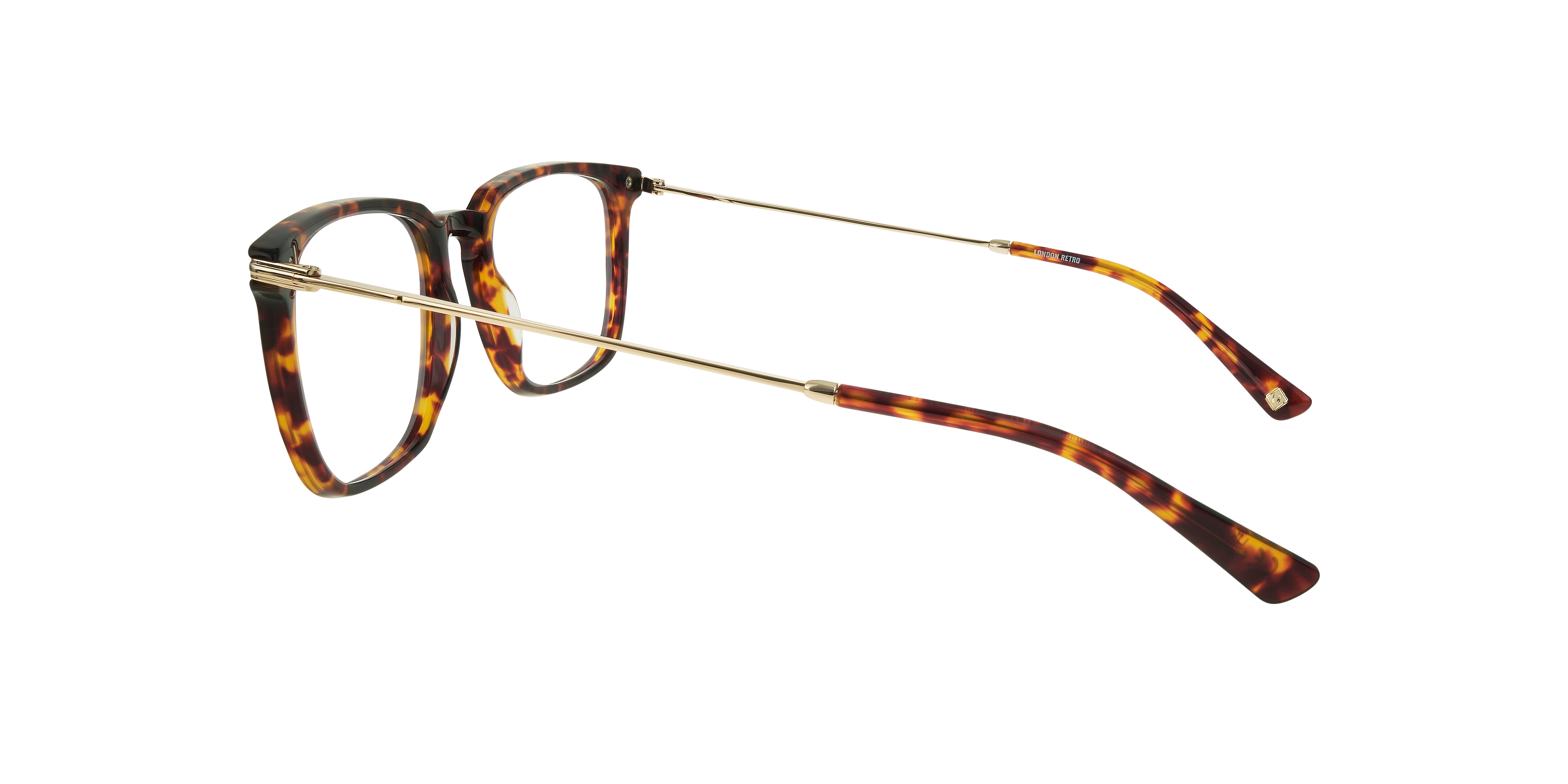 Limehouse Havana & Gold AcetateEyeglass Frames for Glasses Direct, Side View