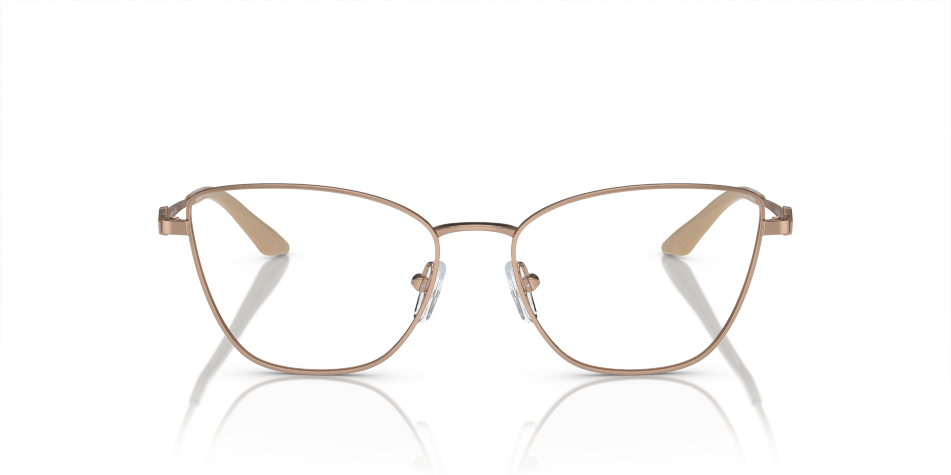 AX1063 Shiny Rose Gold MetalEyeglass Frames for Glasses Direct, Front View