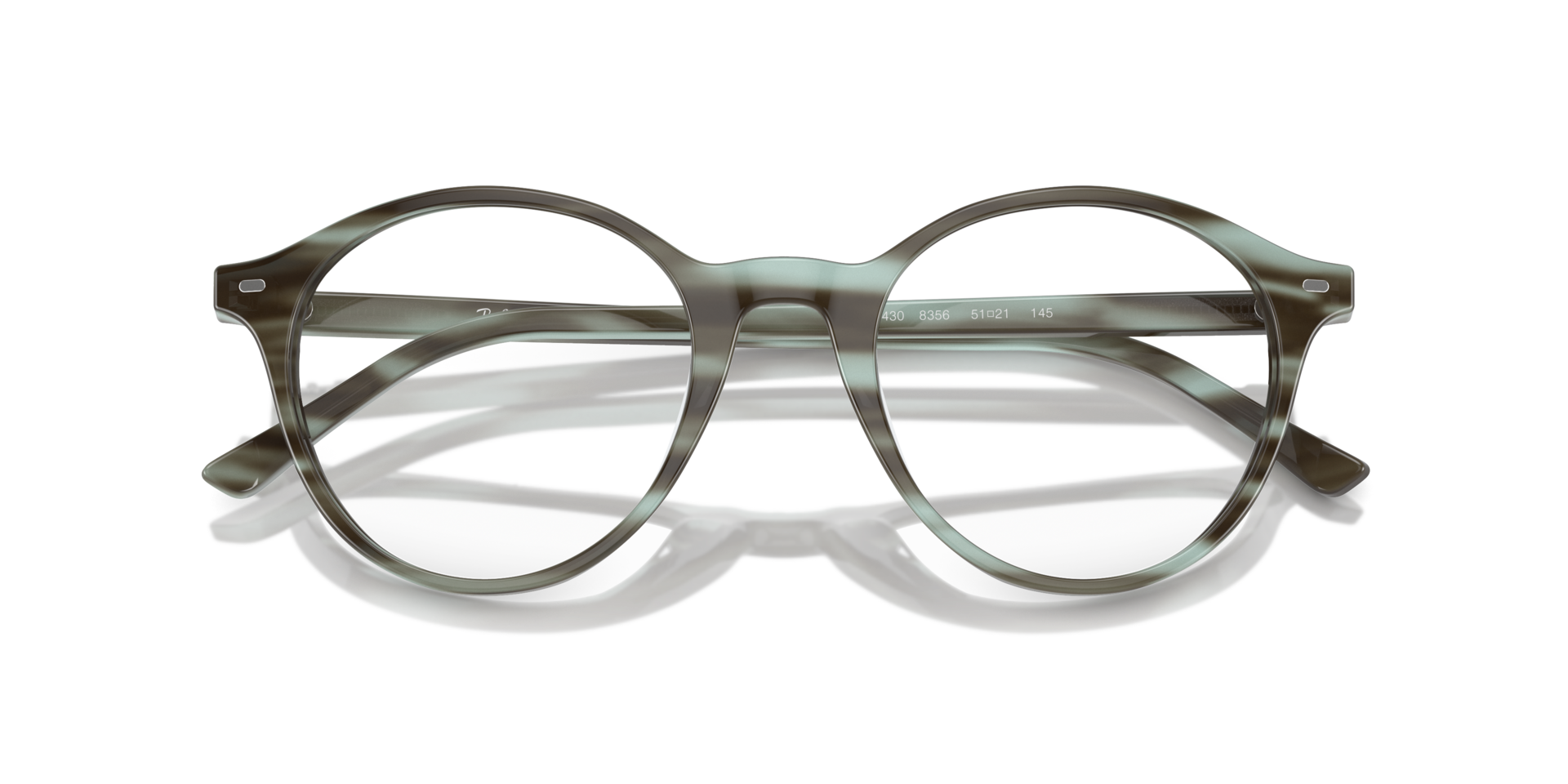 RB5430 Striped Green AcetateEyeglass Frames for Glasses Direct, Closed View