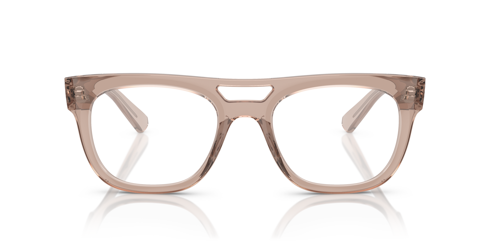 RB7226 Transparent Light Brown PlasticSunglass Frames for Glasses Direct, Front View