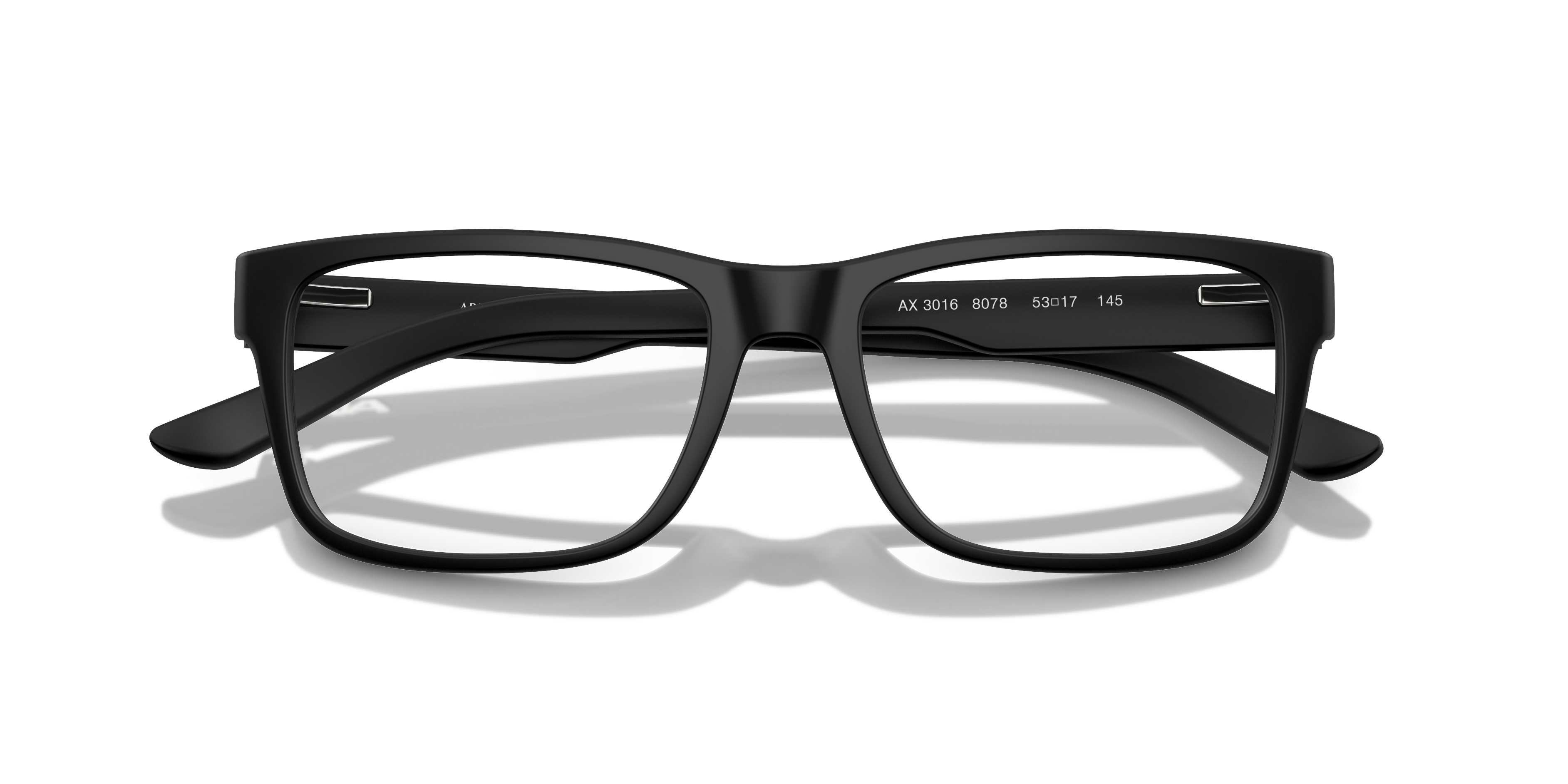 AX3016 Matte Black PlasticEyeglass Frames for Glasses Direct, Closed View