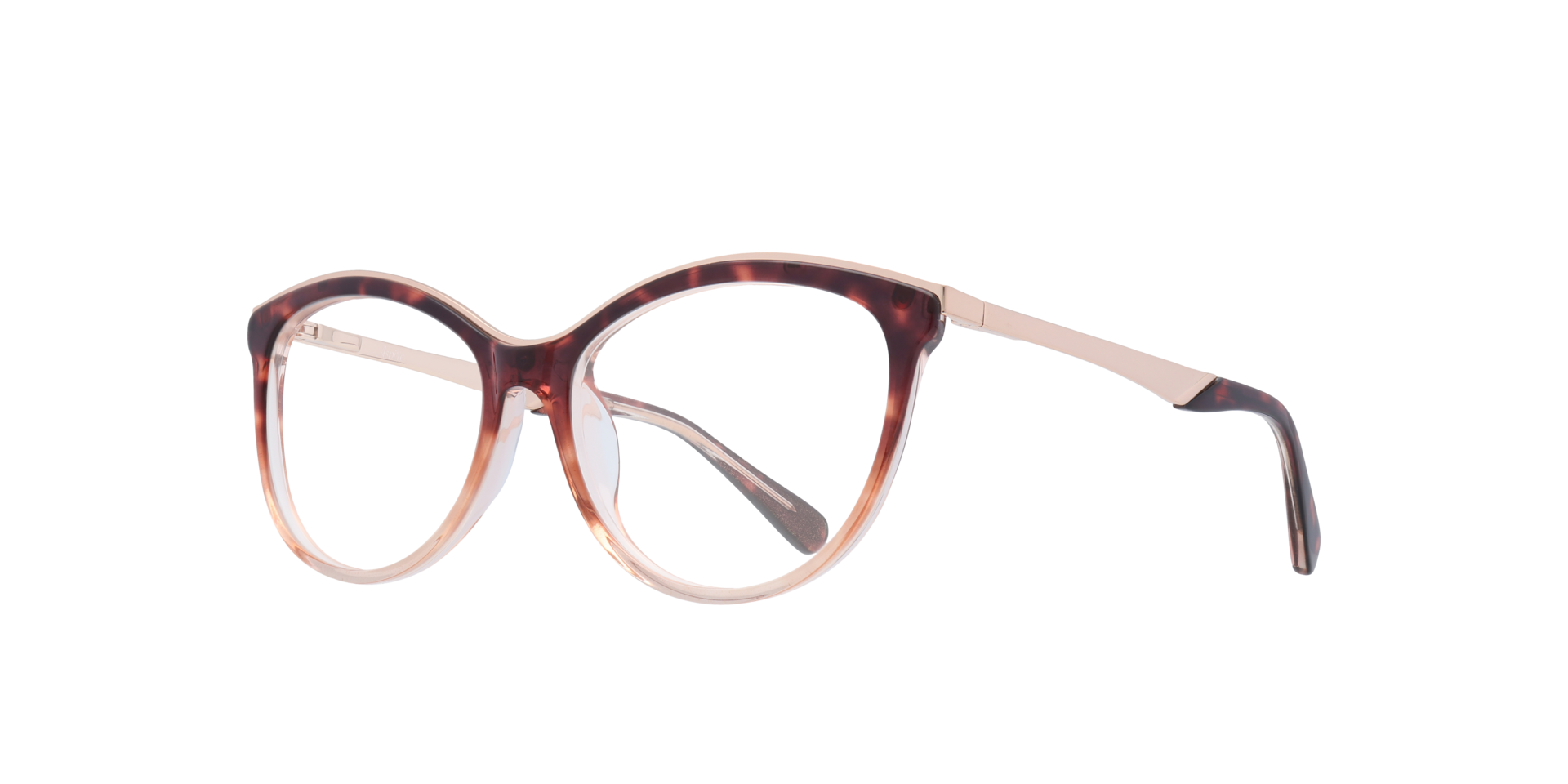 Beatrice Gradient Brown AcetateEyeglass Frames for Glasses Direct, Angle View