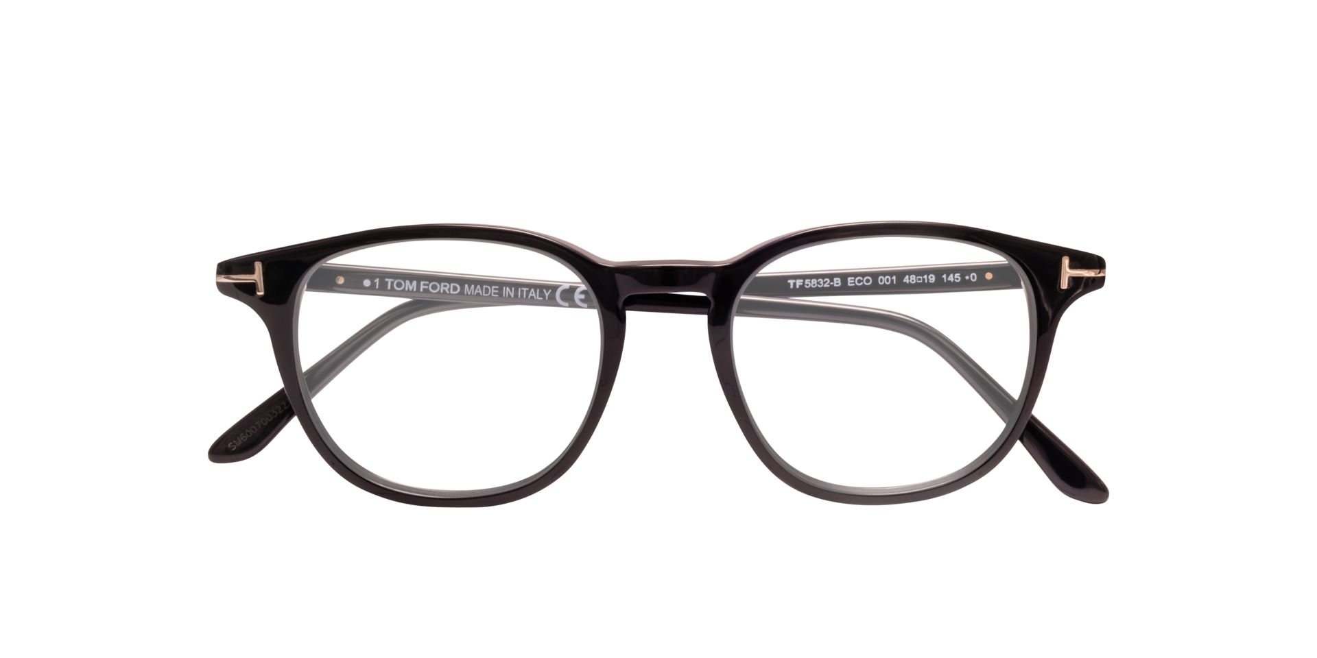FT5832-B_48001 Black AcetateEyeglass Frames for Glasses Direct, Closed View