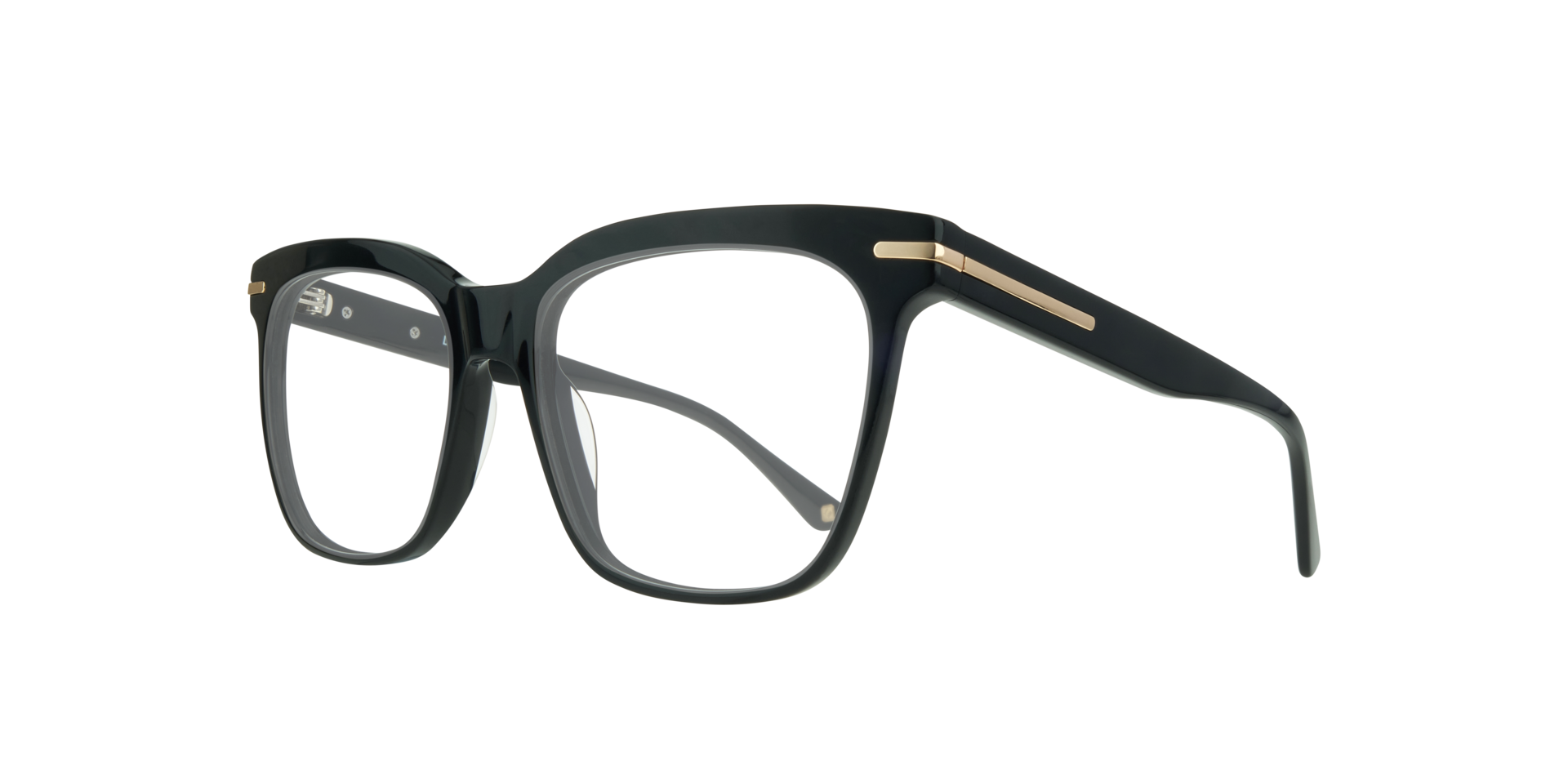 Jordan Black AcetateEyeglass Frames for Glasses Direct, Angle View