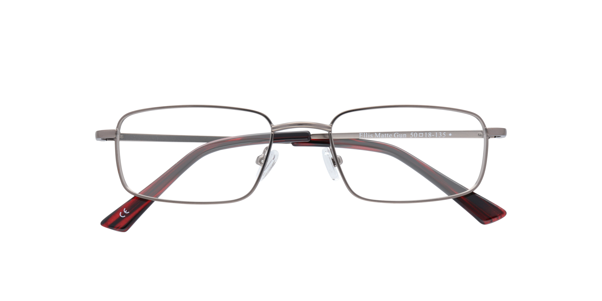 Ellis Matte Gunmetal MetalEyeglass Frames for Glasses Direct, Closed View