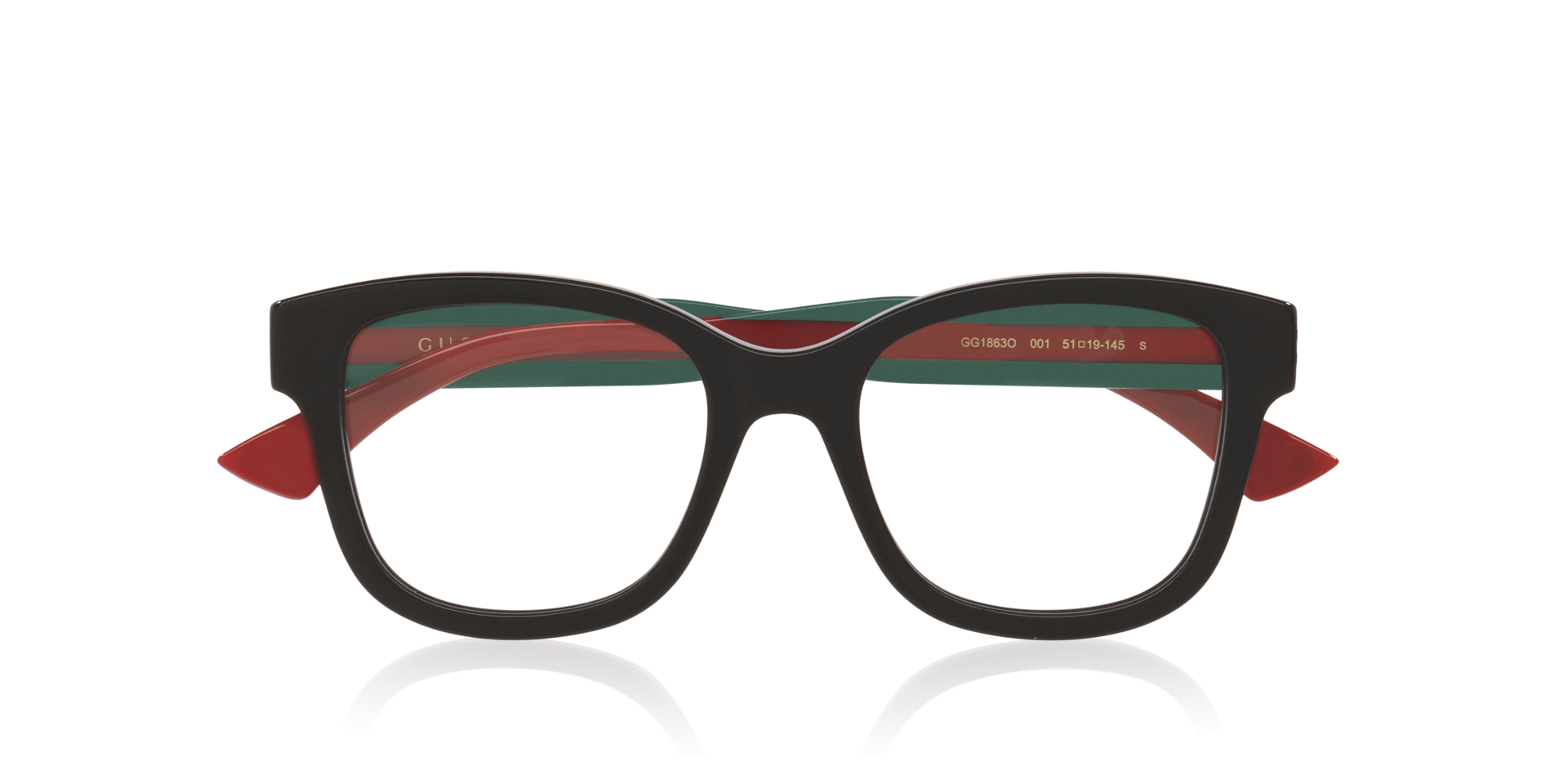 GG1863O Black AcetateEyeglass Frames for Glasses Direct, Closed View
