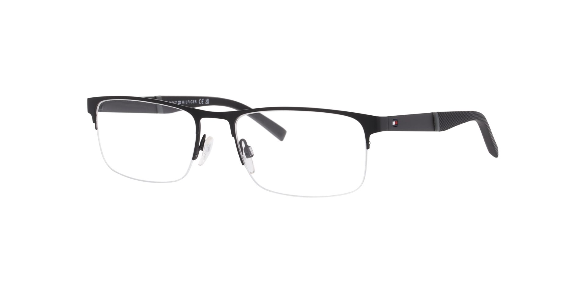 TH 2083 Black Matte MetalEyeglass Frames for Glasses Direct, Angle View
