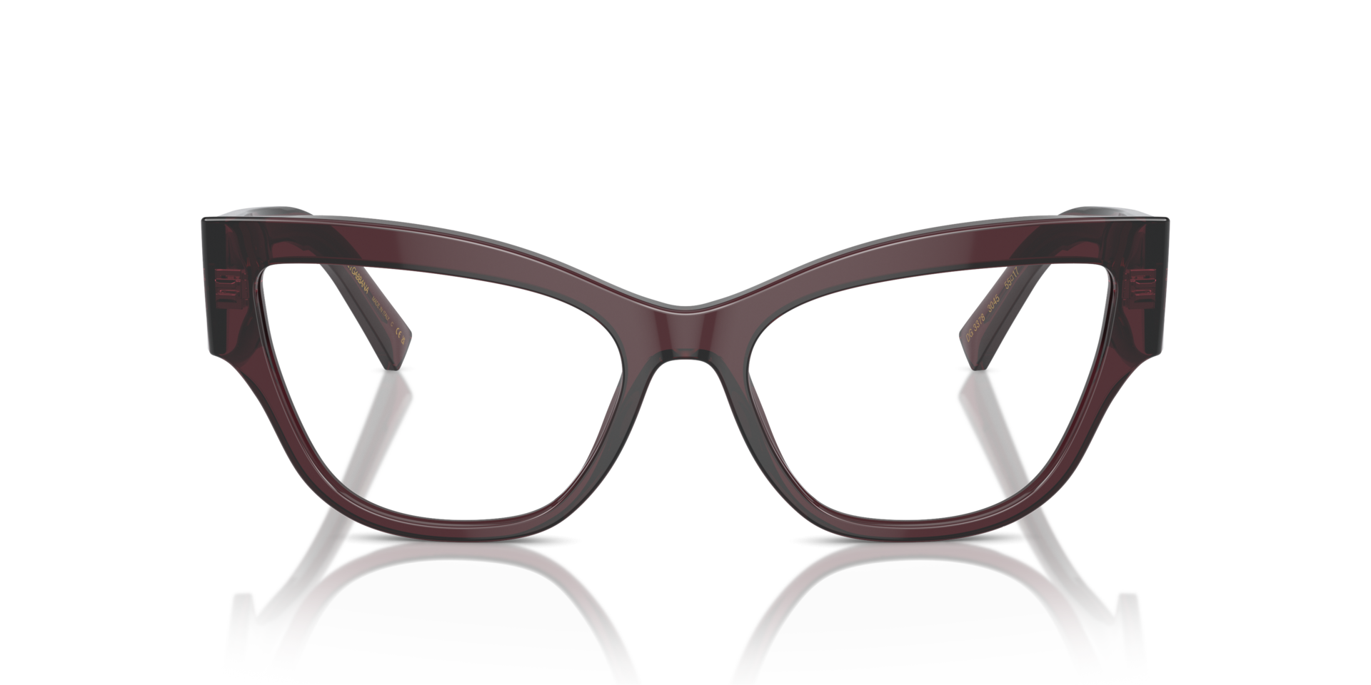 DG3378 Transparent Violet AcetateEyeglass Frames for Glasses Direct, Front View