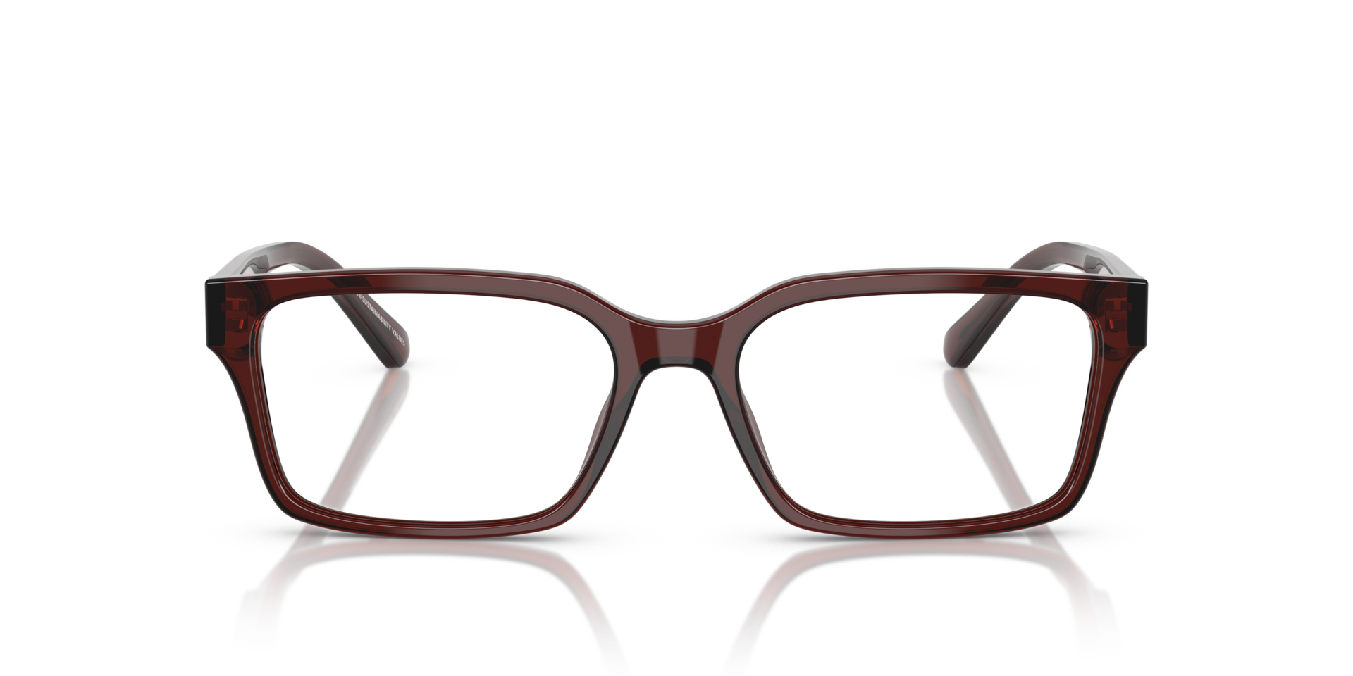 EA3244 Transparent Brown AcetateEyeglass Frames for Glasses Direct, Front View