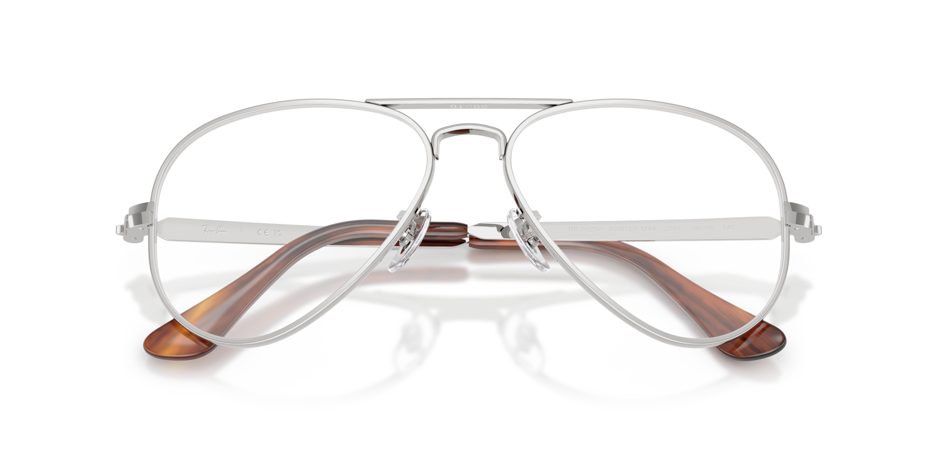 RB3925V Silver MetalEyeglass Frames for Glasses Direct, Closed View