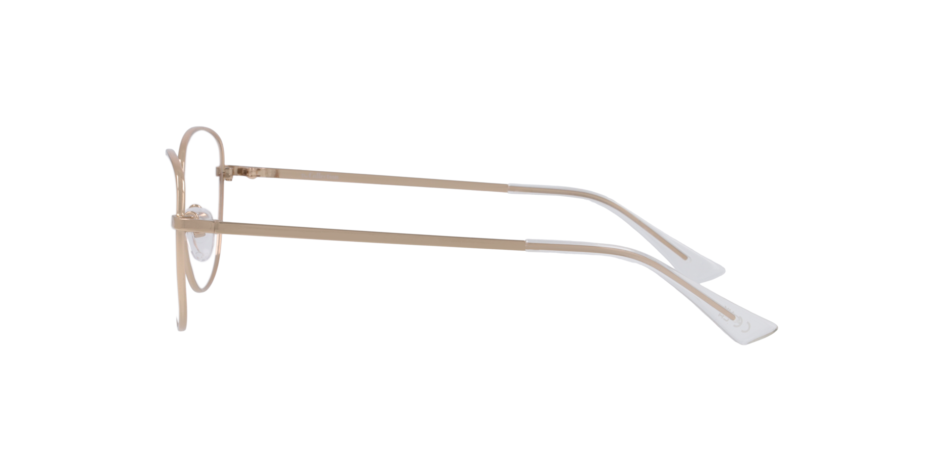 Maya Light Gold MetalEyeglass Frames for Glasses Direct, Side View