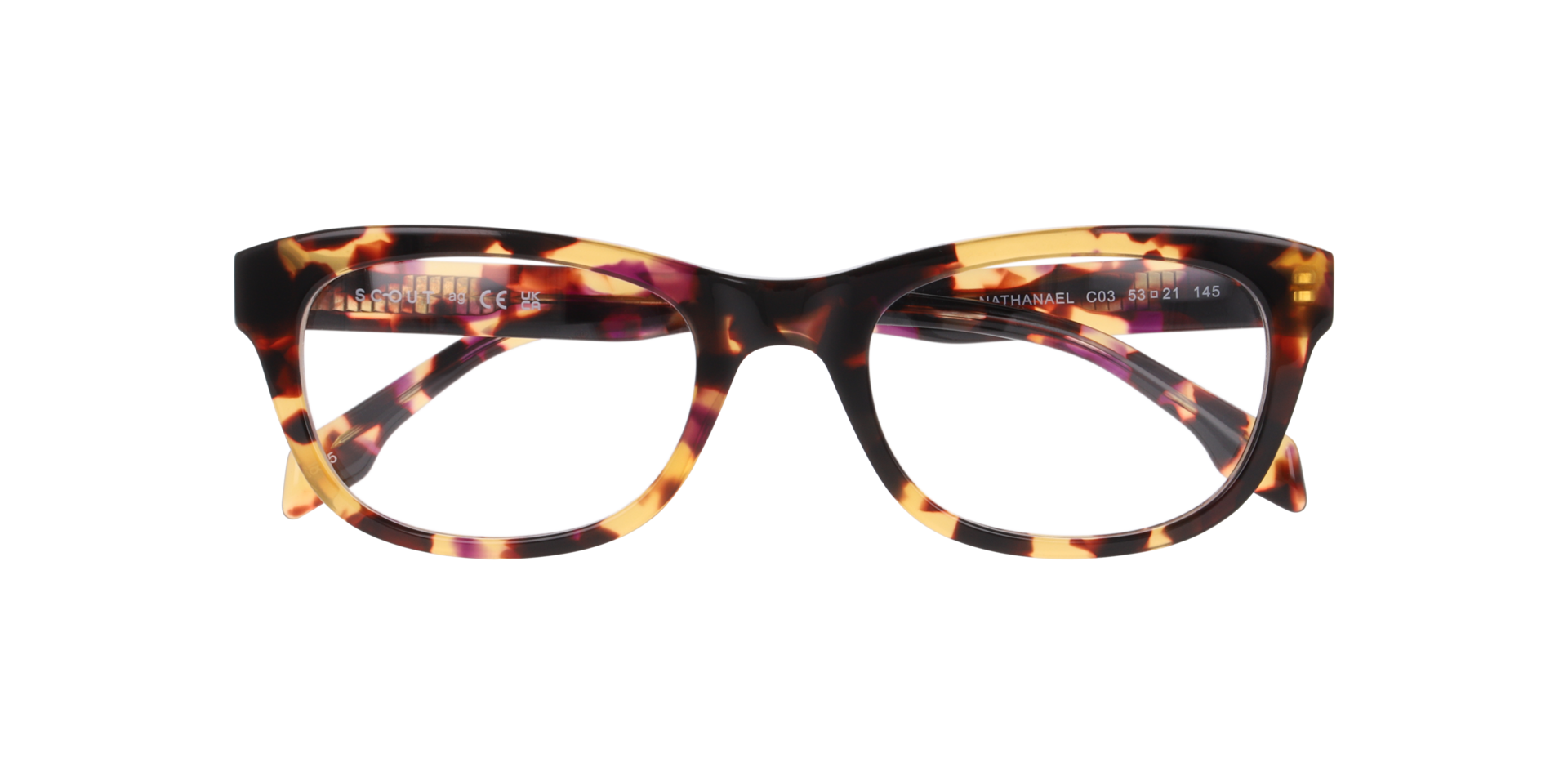 Nathanael Havana AcetateEyeglass Frames for Glasses Direct, Closed View