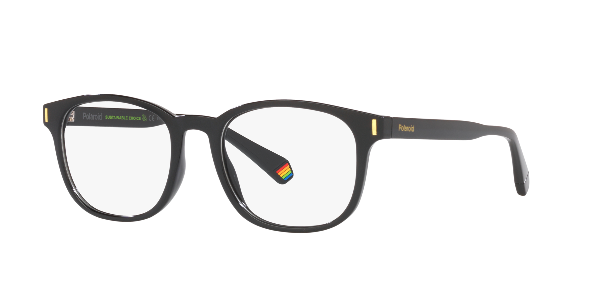 PLD D453 Black PlasticEyeglass Frames for Glasses Direct, Angle View