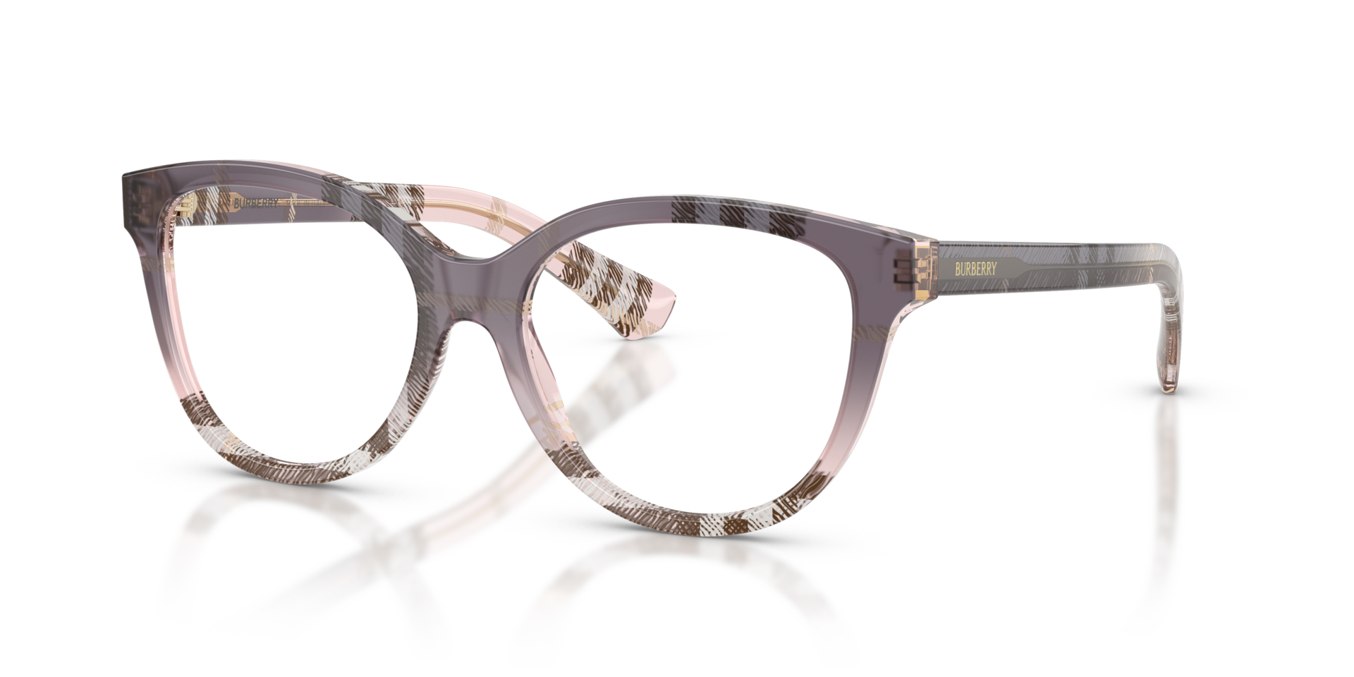 BE2456 Check Gradient Bow AcetateEyeglass Frames for Glasses Direct, Angle View