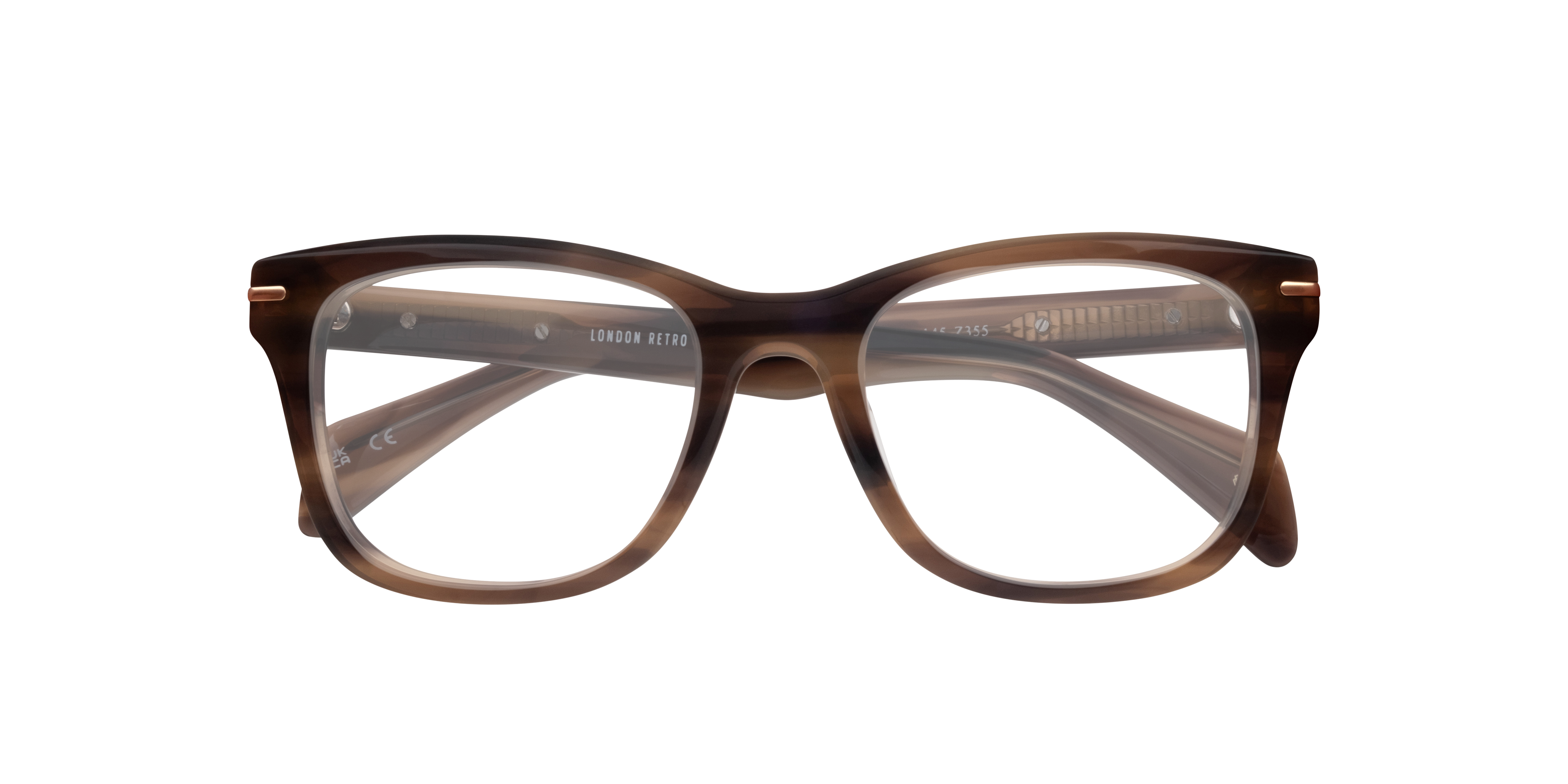 Hammersmith Brown Horn AcetateSunglass Frames for Glasses Direct, Closed View