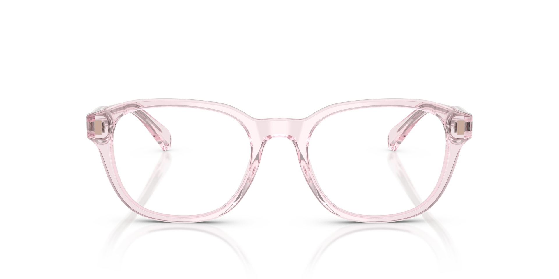 RA7172U Shiny Transparent Pink AcetateEyeglass Frames for Glasses Direct, Front View