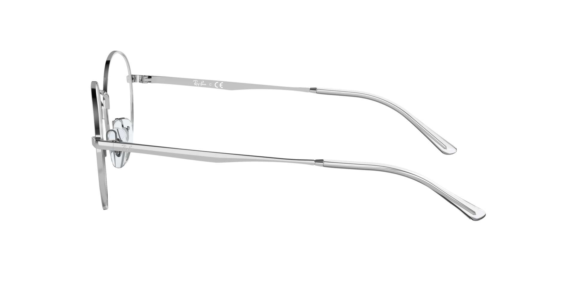 RB3681V Silver MetalEyeglass Frames for Glasses Direct, Side View