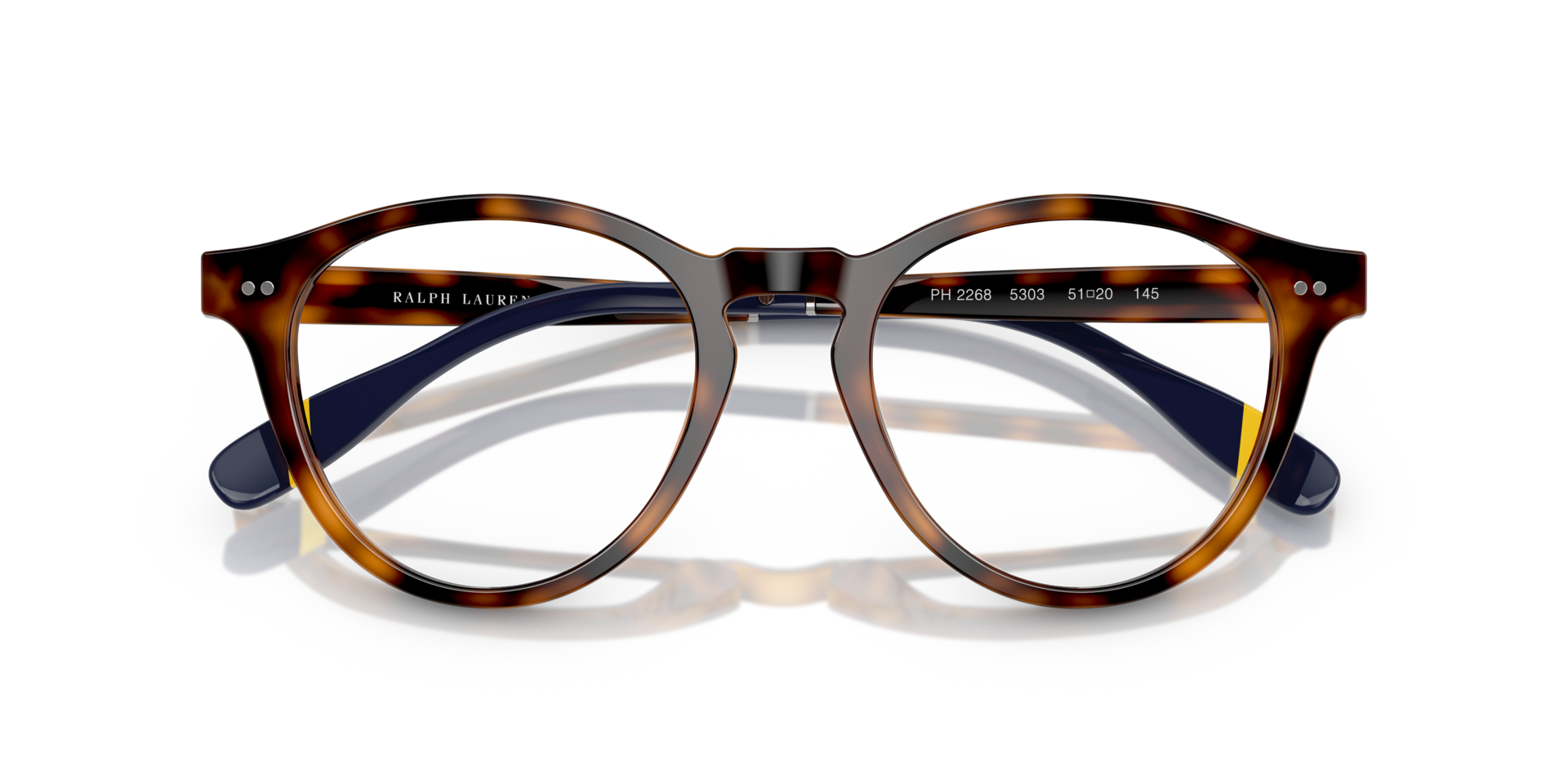PH2268 Shiny Red Havana AcetateEyeglass Frames for Glasses Direct, Closed View