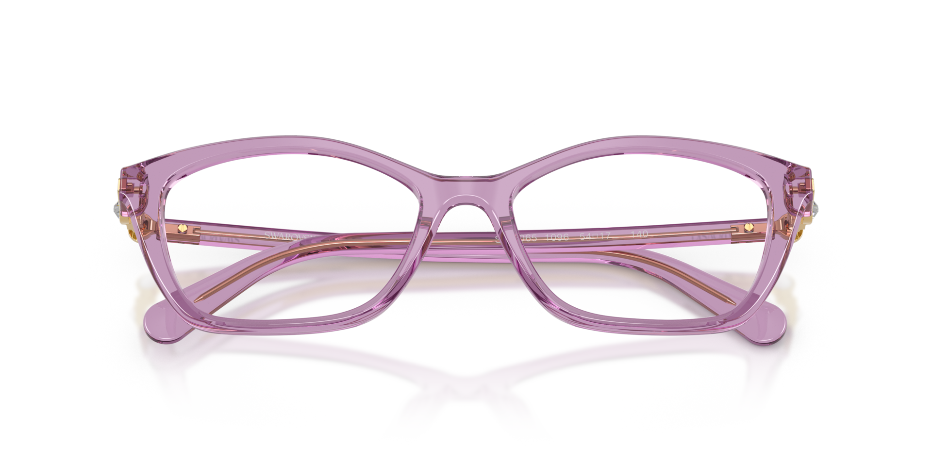 SK2065 Transparent Amethyst AcetateEyeglass Frames for Glasses Direct, Closed View