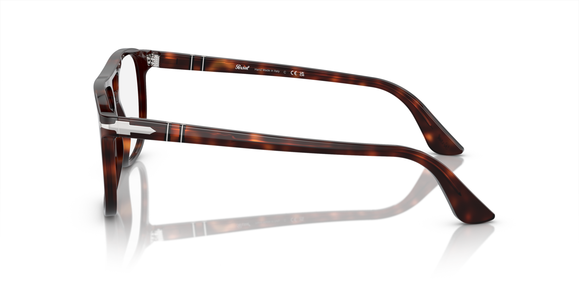 PO3329V Havana AcetateEyeglass Frames for Glasses Direct, Side View