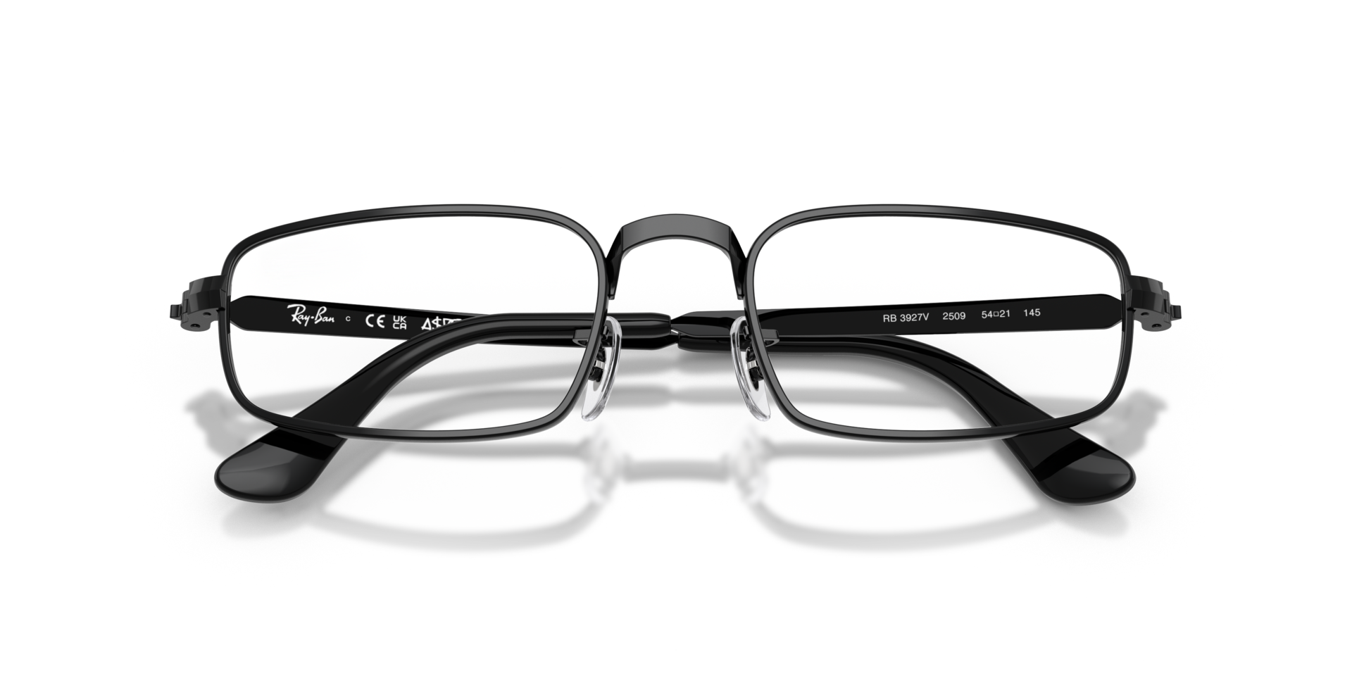RB3927V Black MetalEyeglass Frames for Glasses Direct, Closed View