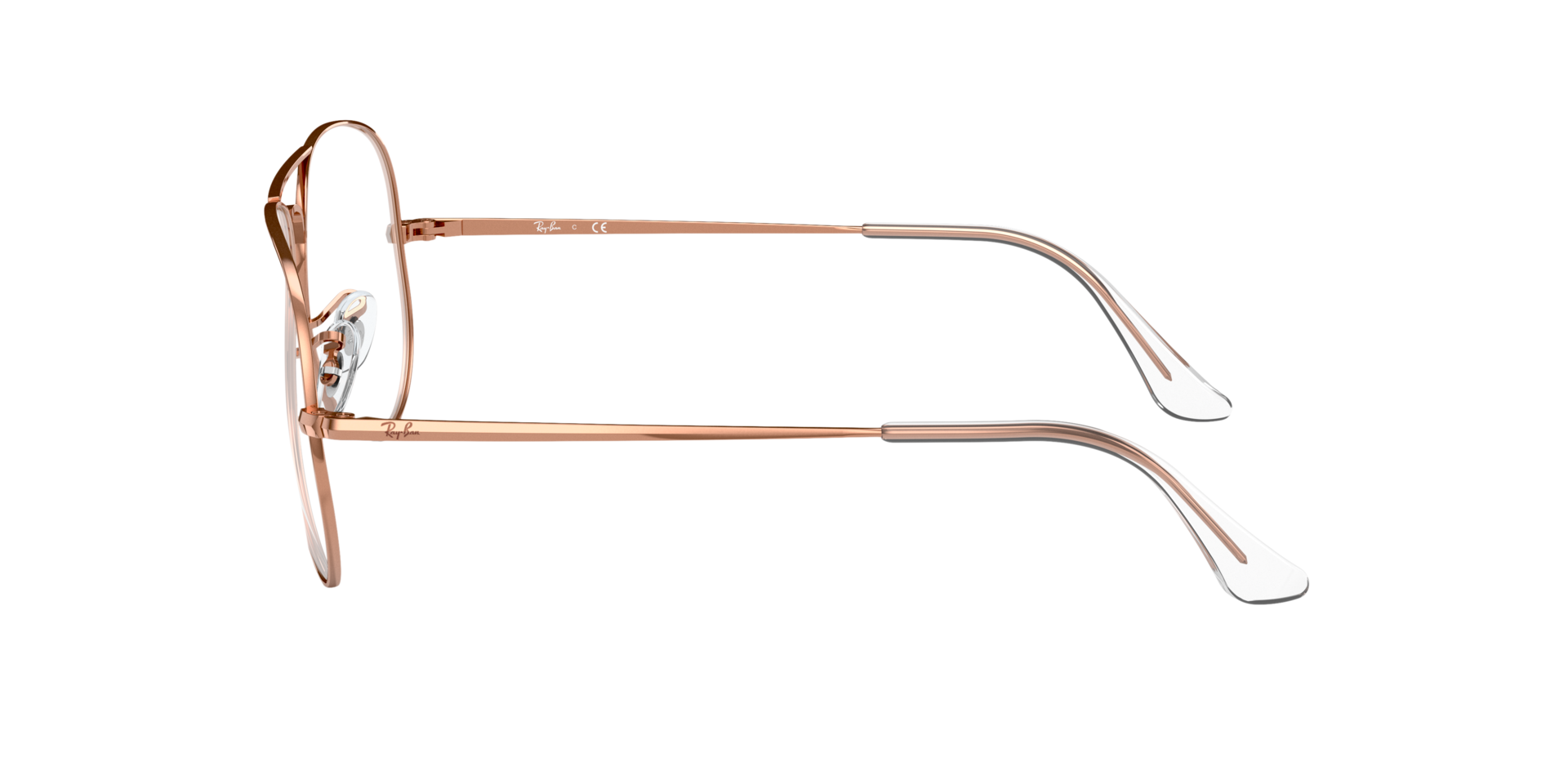 RB6489 Rose Gold MetalEyeglass Frames for Glasses Direct, Side View