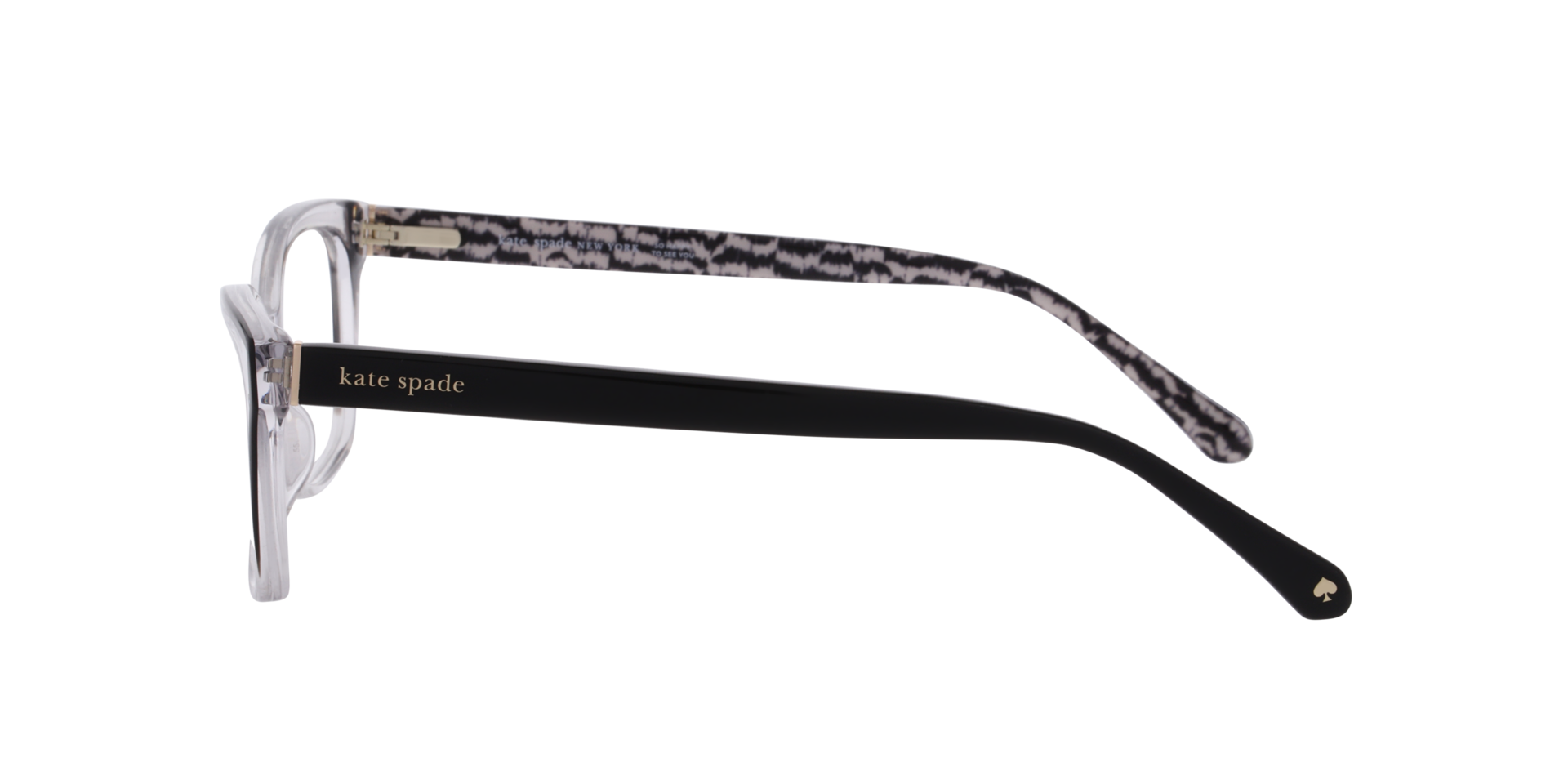 KS DEMI 2 Clear Black AcetateEyeglass Frames for Glasses Direct, Side View
