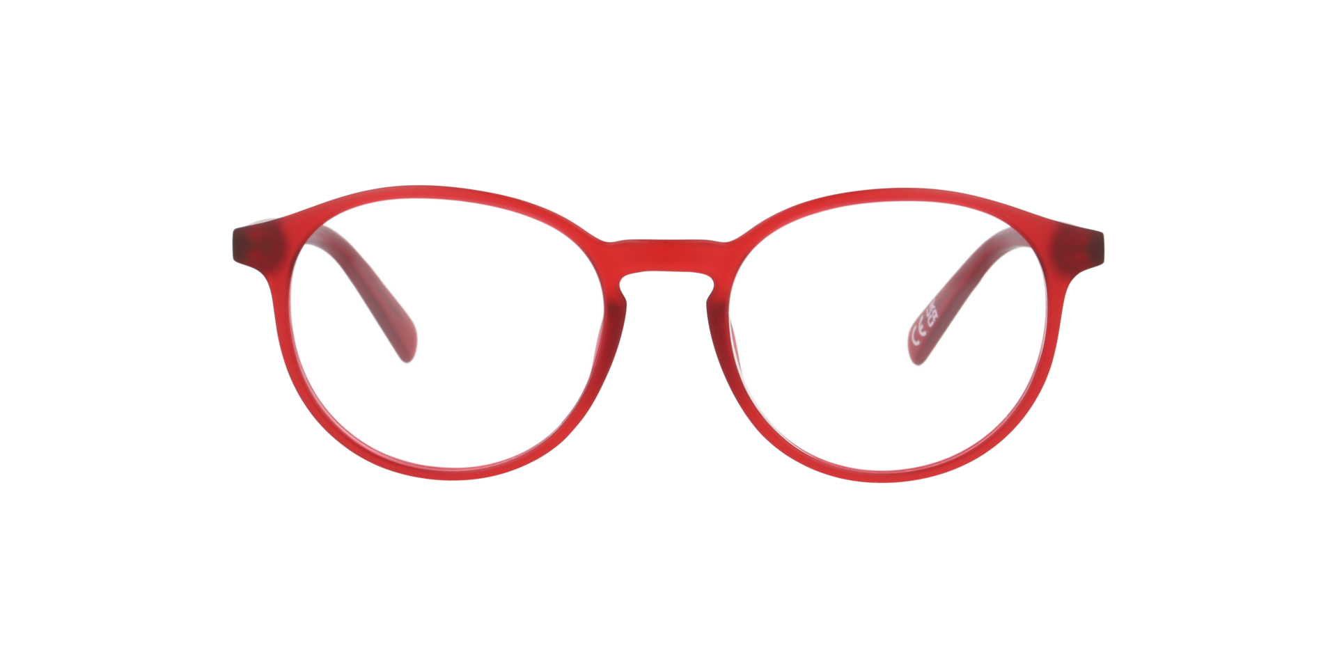 Joe Crystal Red PlasticEyeglass Frames for Glasses Direct, Front View