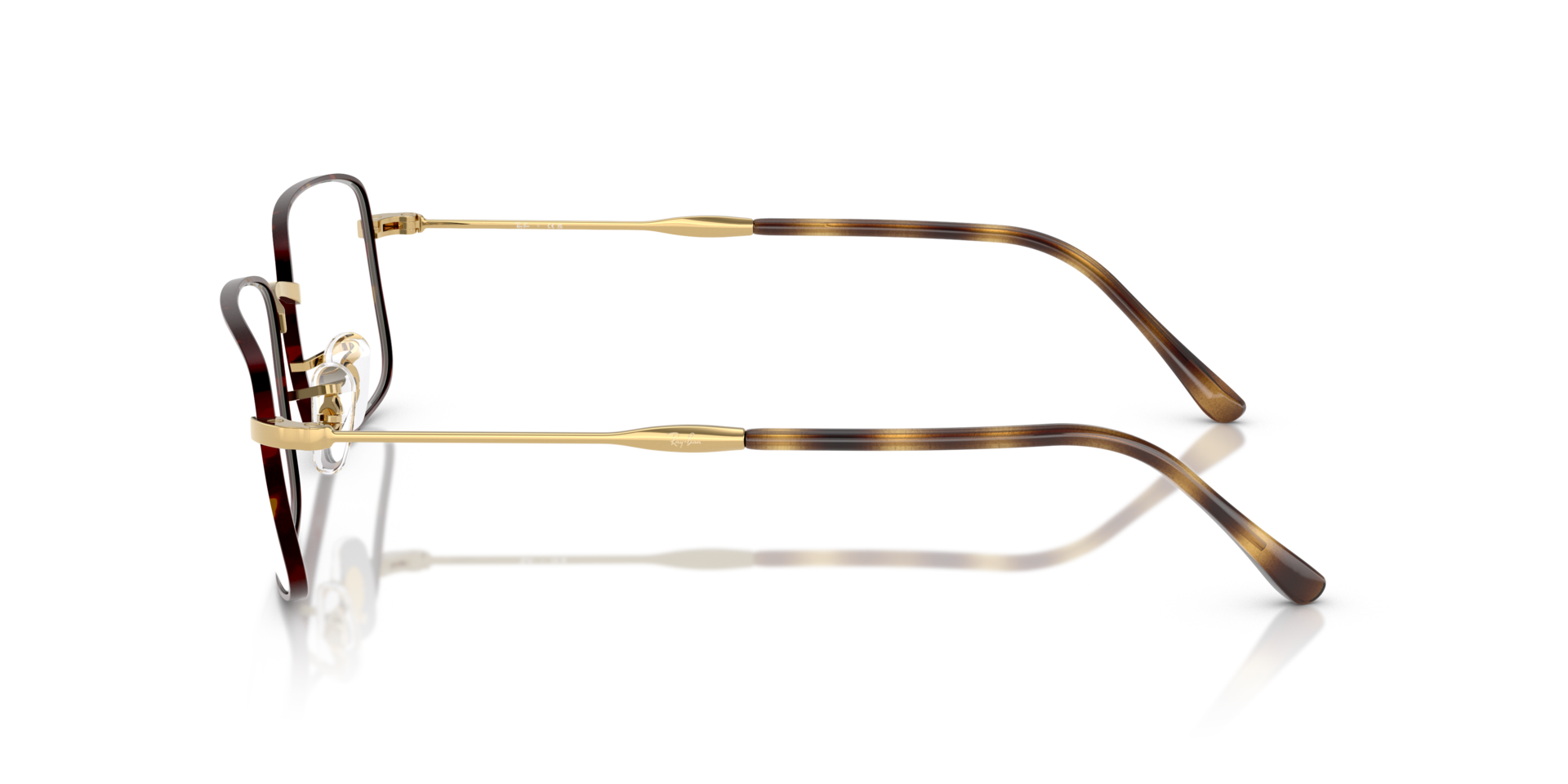 RB3746V Havana On Gold MetalEyeglass Frames for Glasses Direct, Side View