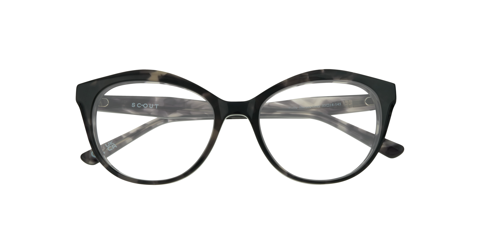 Kelly Havana Grey AcetateEyeglass Frames for Glasses Direct, Closed View