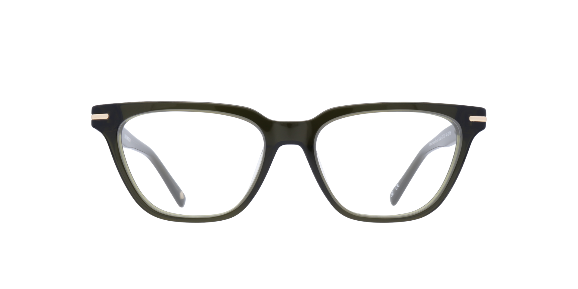 Gunnersbury Crystal Khaki AcetateEyeglass Frames for Glasses Direct, Front View