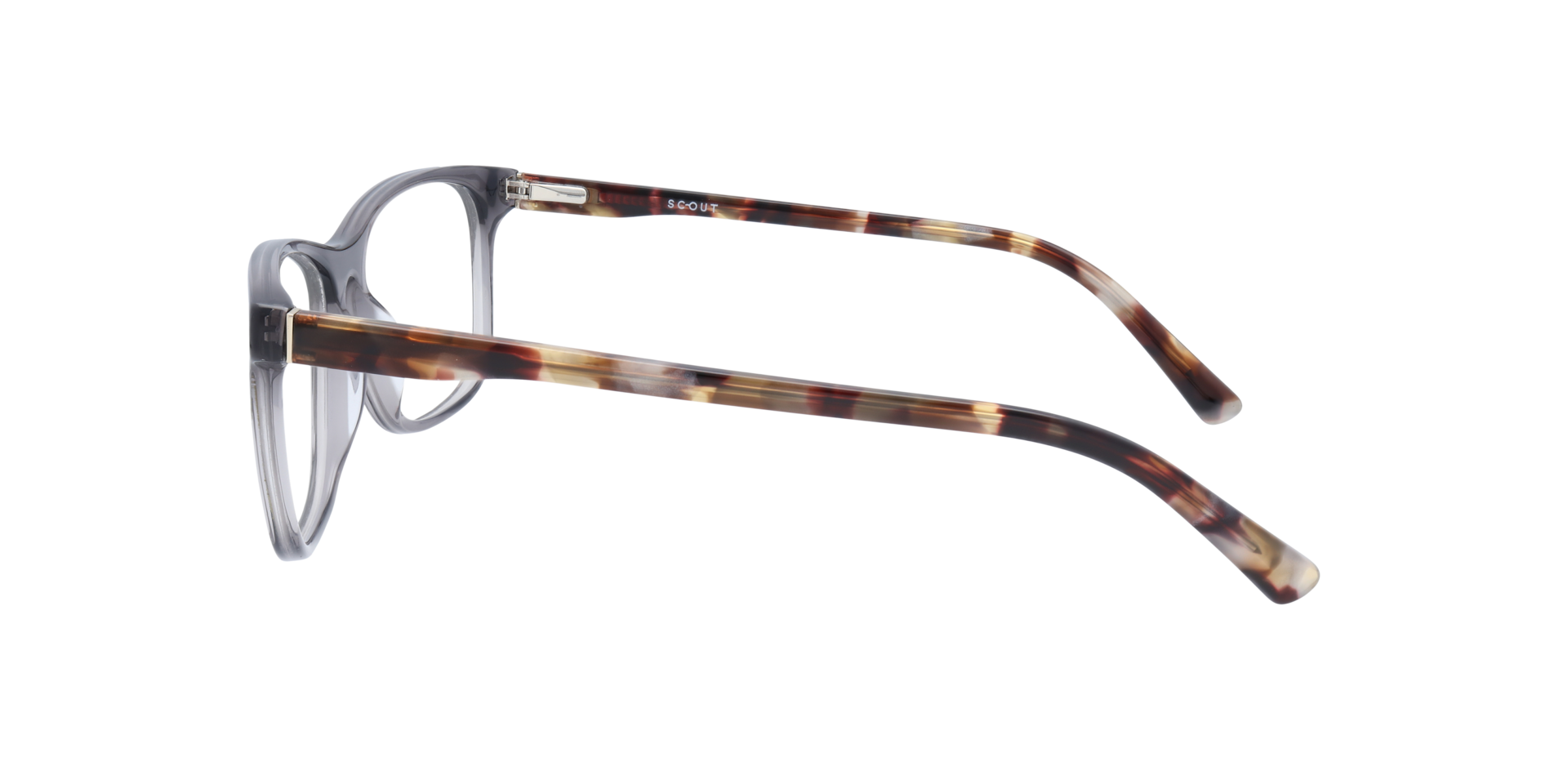 Hunter Grey AcetateEyeglass Frames for Glasses Direct, Side View