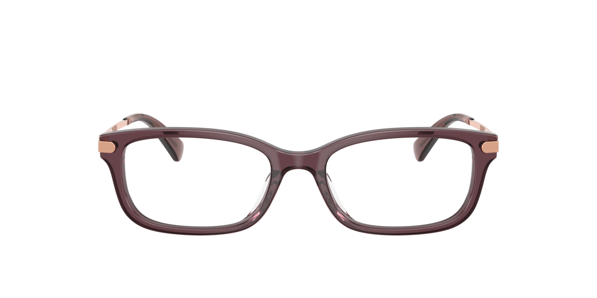 Coach Women's Transparent Iris Rectangle Acetate Eyeglasses Online - Full Rim - Hc6287u