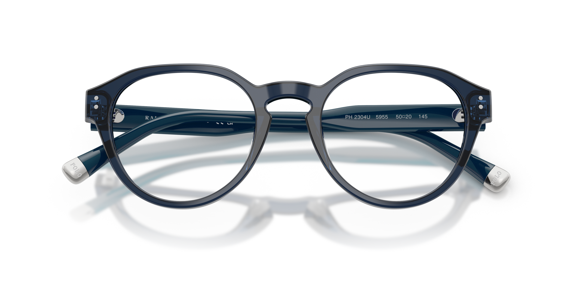 PH2304U Shiny Transparent Navy Blue AcetateEyeglass Frames for Glasses Direct, Closed View