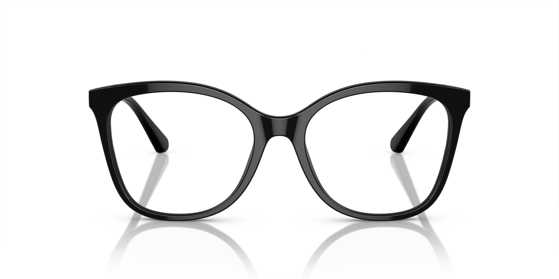 EA3231 Shiny Black AcetateEyeglass Frames for Glasses Direct, Front View