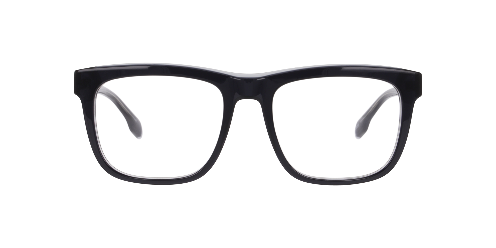 Nixon Bilayer Black & Crystal Grey AcetateEyeglass Frames for Glasses Direct, Front View