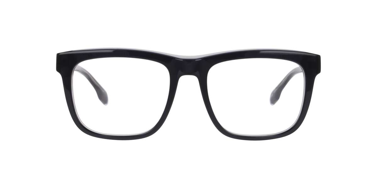 Scout Men's Bilayer Black,Crystal Grey Bilayer Black/Crystal Grey Rectangle Acetate Eyeglasses Online - Full Rim - Nixon