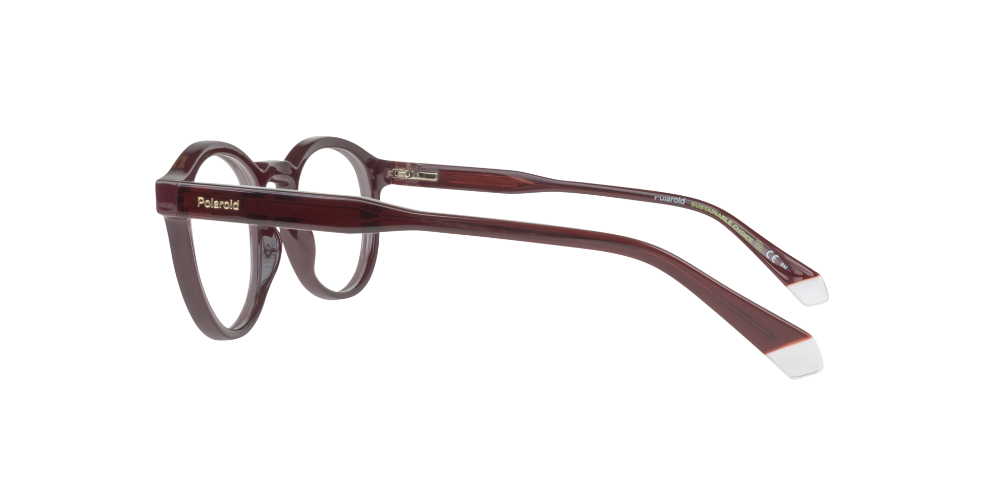 PLD D492 Burgundy PlasticEyeglass Frames for Glasses Direct, Side View