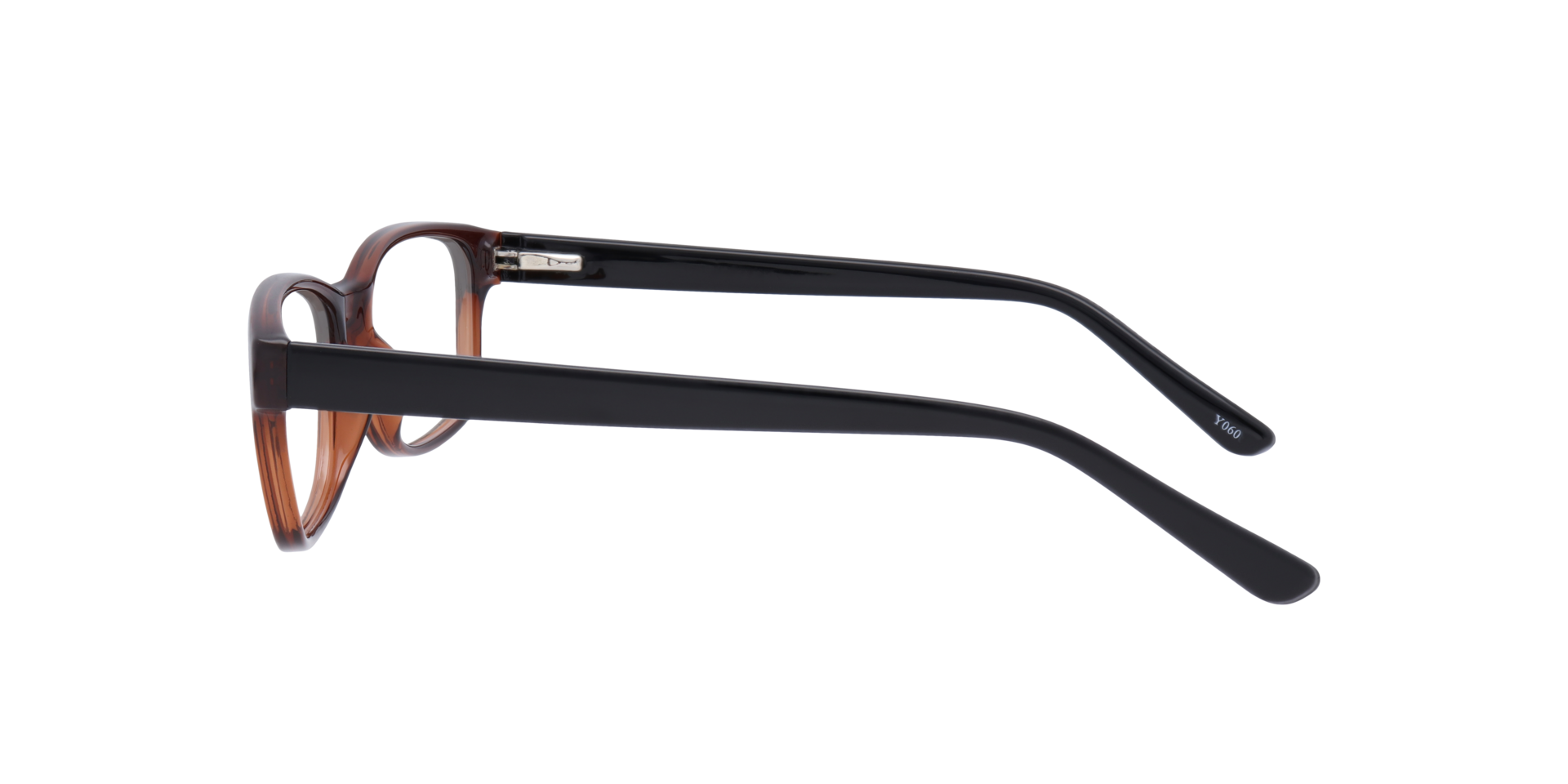 Dewy Brown & Black PlasticEyeglass Frames for Glasses Direct, Side View