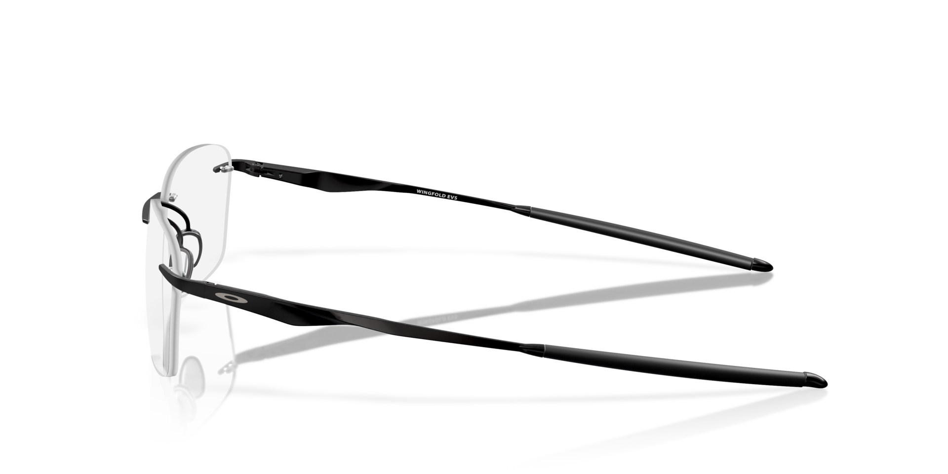 Wingfold™ EVS Satin Black TitaniumEyeglass Frames for Glasses Direct, Side View