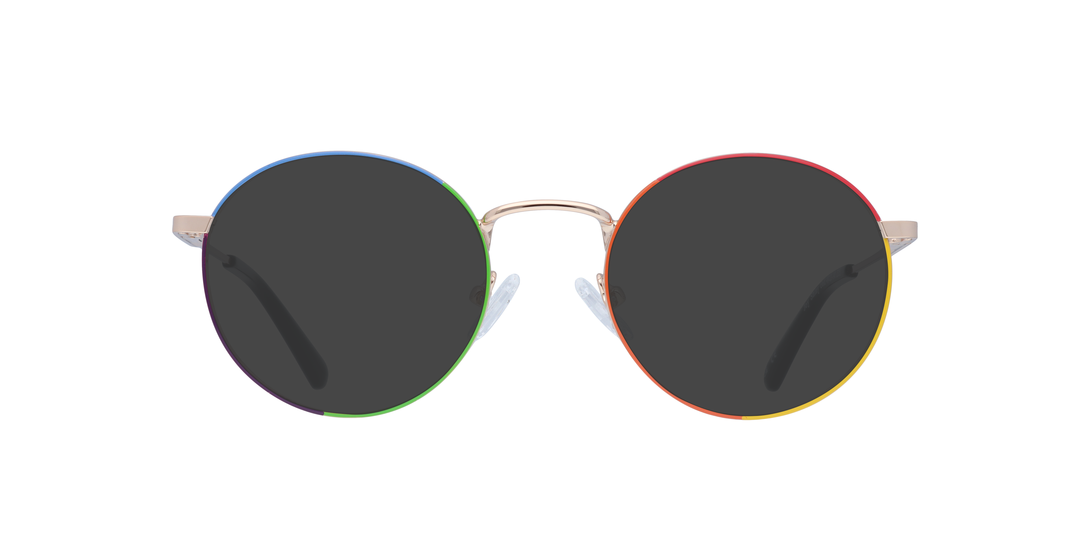 Joy Shiny Gold MetalEyeglass Frames for Glasses Direct, with Tinted Lenses